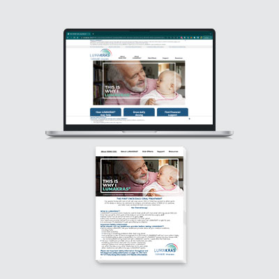 LUMAKRAS Website and Brochure